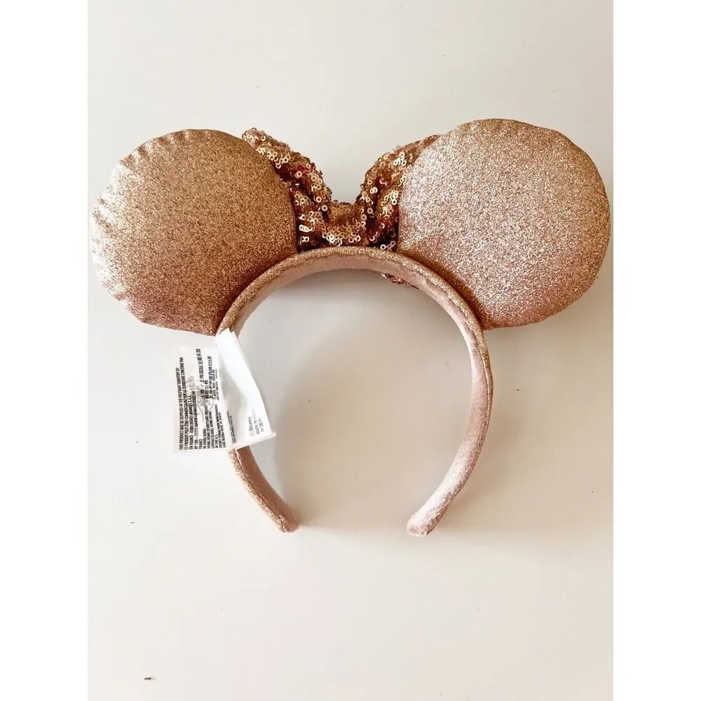 Disney Minnie Mickey Ears Headband Champagne Sequins Official‎ Parks 2020